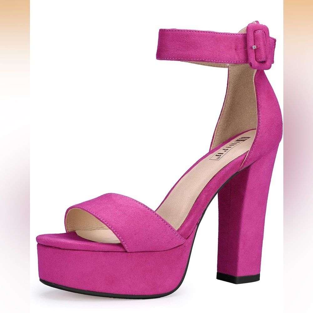 IDIFU IN5 Sabrina Platform Block Chunky High Heels Ankle Strap Heel size 7